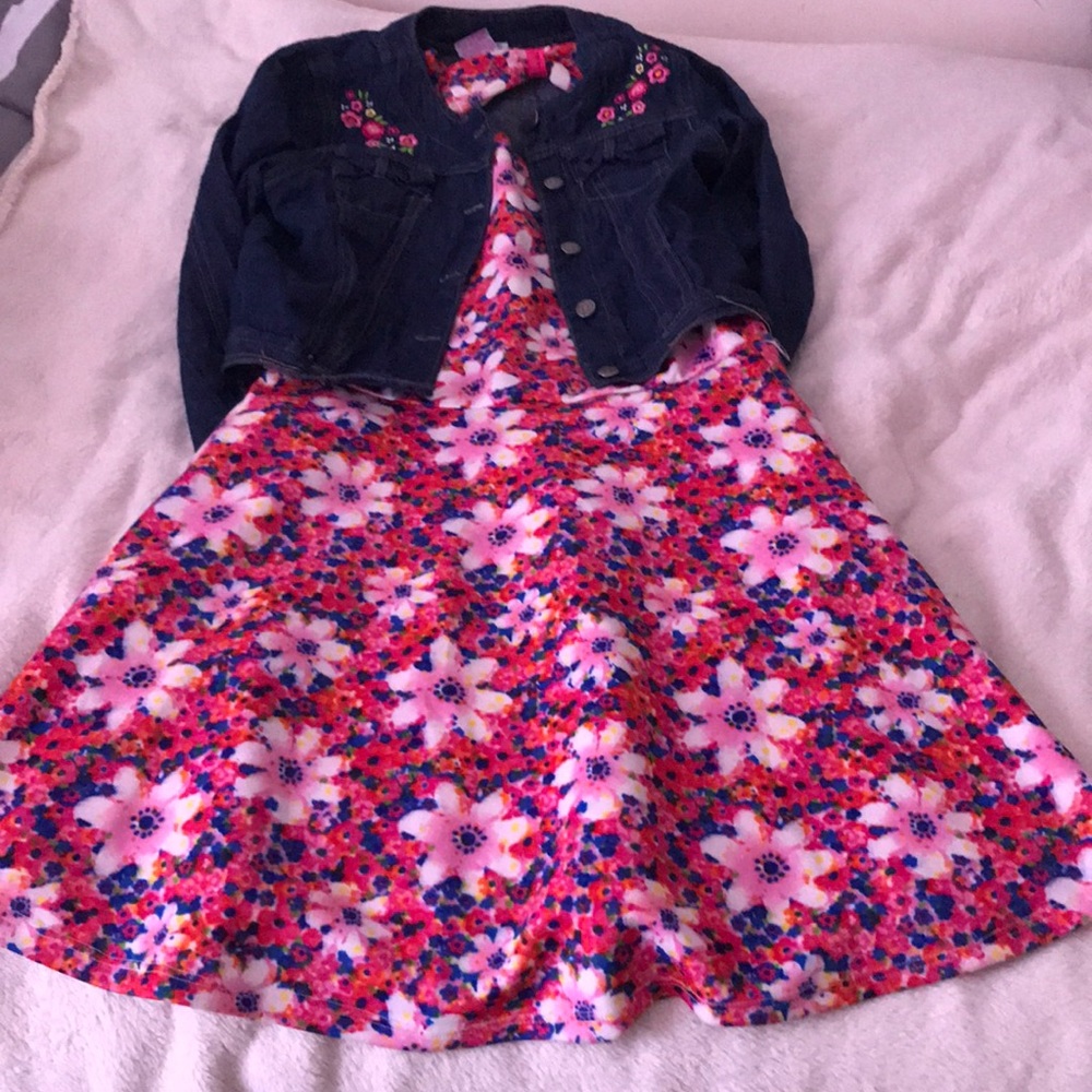 Dress with jean jacket